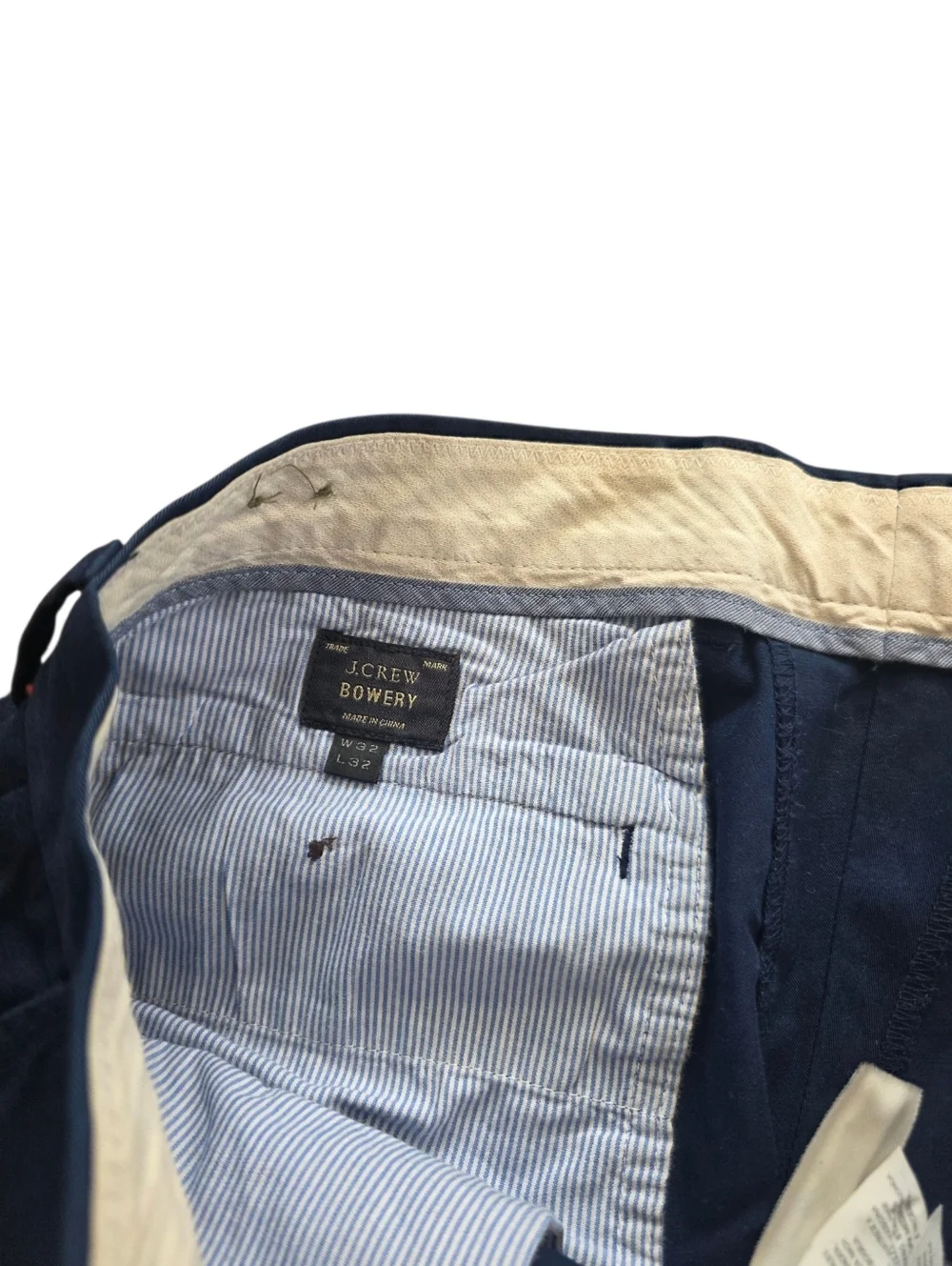J. Crew Men's Navy Slim Bowery Chino Pants 32x32